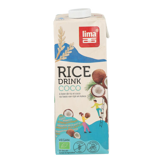 Bebida Vegetal de Arroz y Coco Bio sin gluten ECO Lima 1L