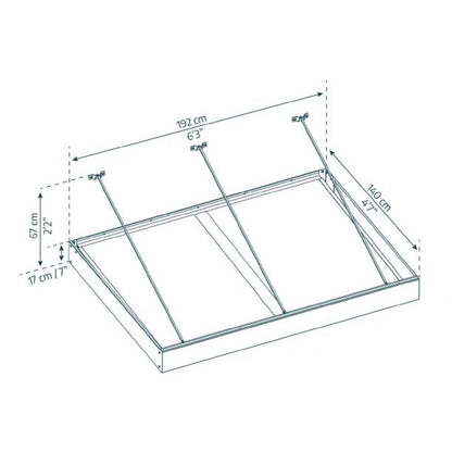 Marquesina para puerta Sophia XL 140x192 cm opal Canopia