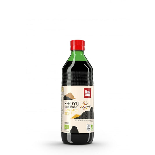 Salsa de soja Shoyu 28% menos sal Lima 250 ml