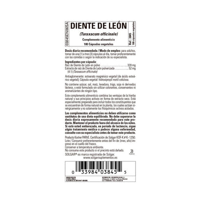 Diente de León, 100 cápsulas de 520mg