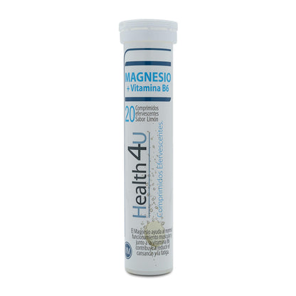 H4U Magnesio + Vitamina B6 + Vitamina B2 20 comprimidos efervescentes sabor naranja limón