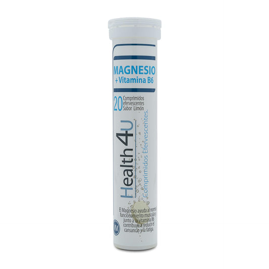 H4U Magnesio + Vitamina B6 + Vitamina B2 20 comprimidos efervescentes sabor naranja limón