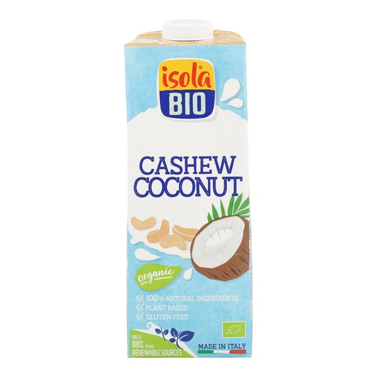 Bebida Vegetal de Coco y Anacardo Sin Gluten Isola Bio 1 L