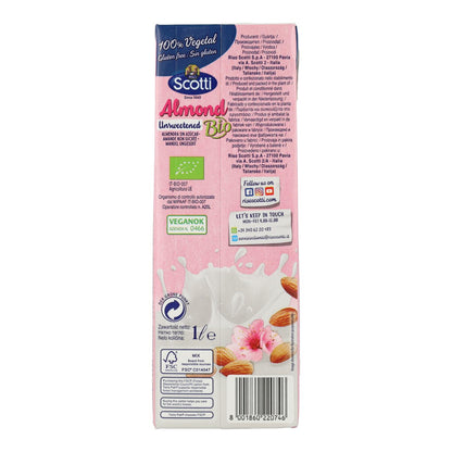 Pack x 6 Bebida de Almendras sin azúcar BIO Scotti 1 L