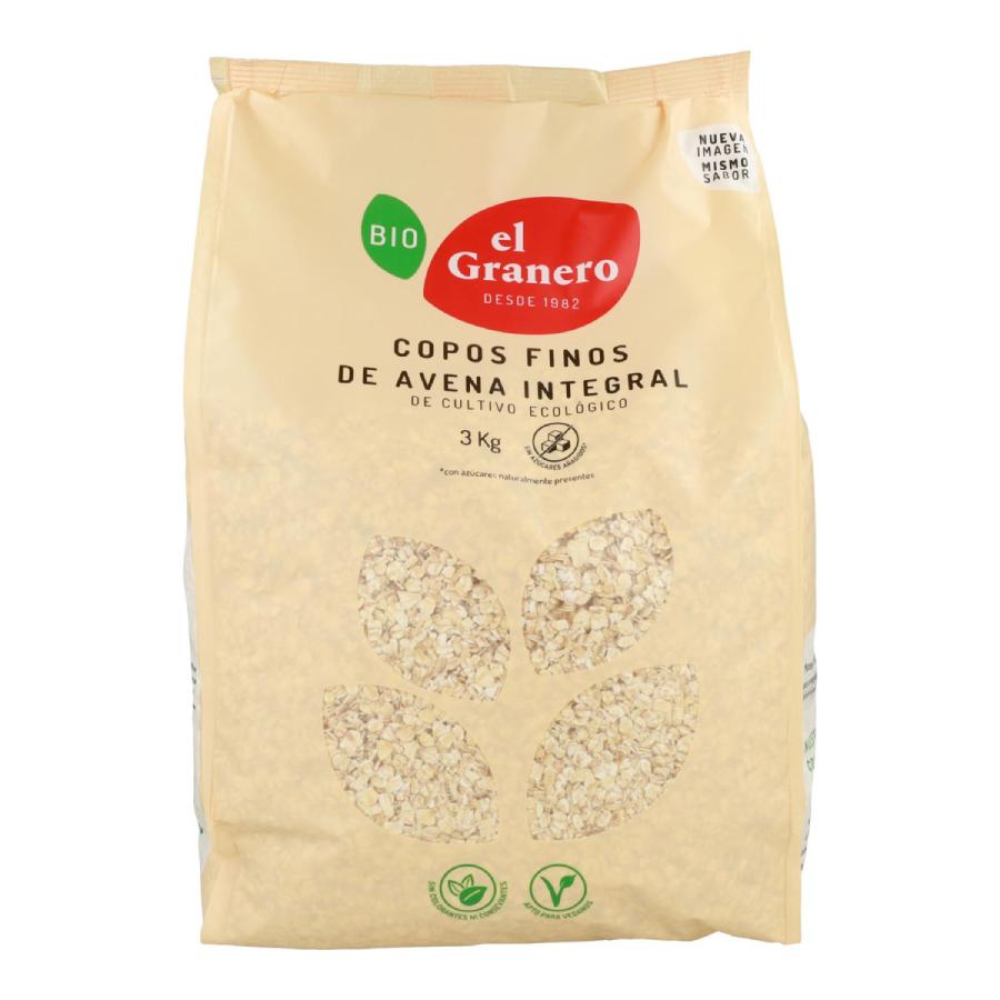 Copos Suaves de Avena Integral BIO El Granero