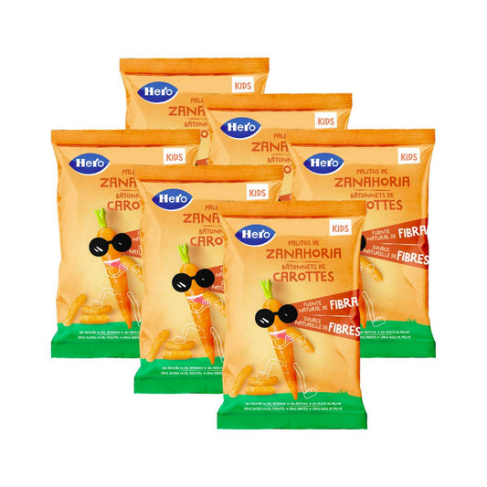 Pack x6 Palitos de zanahoria  30 g-Hero Kids