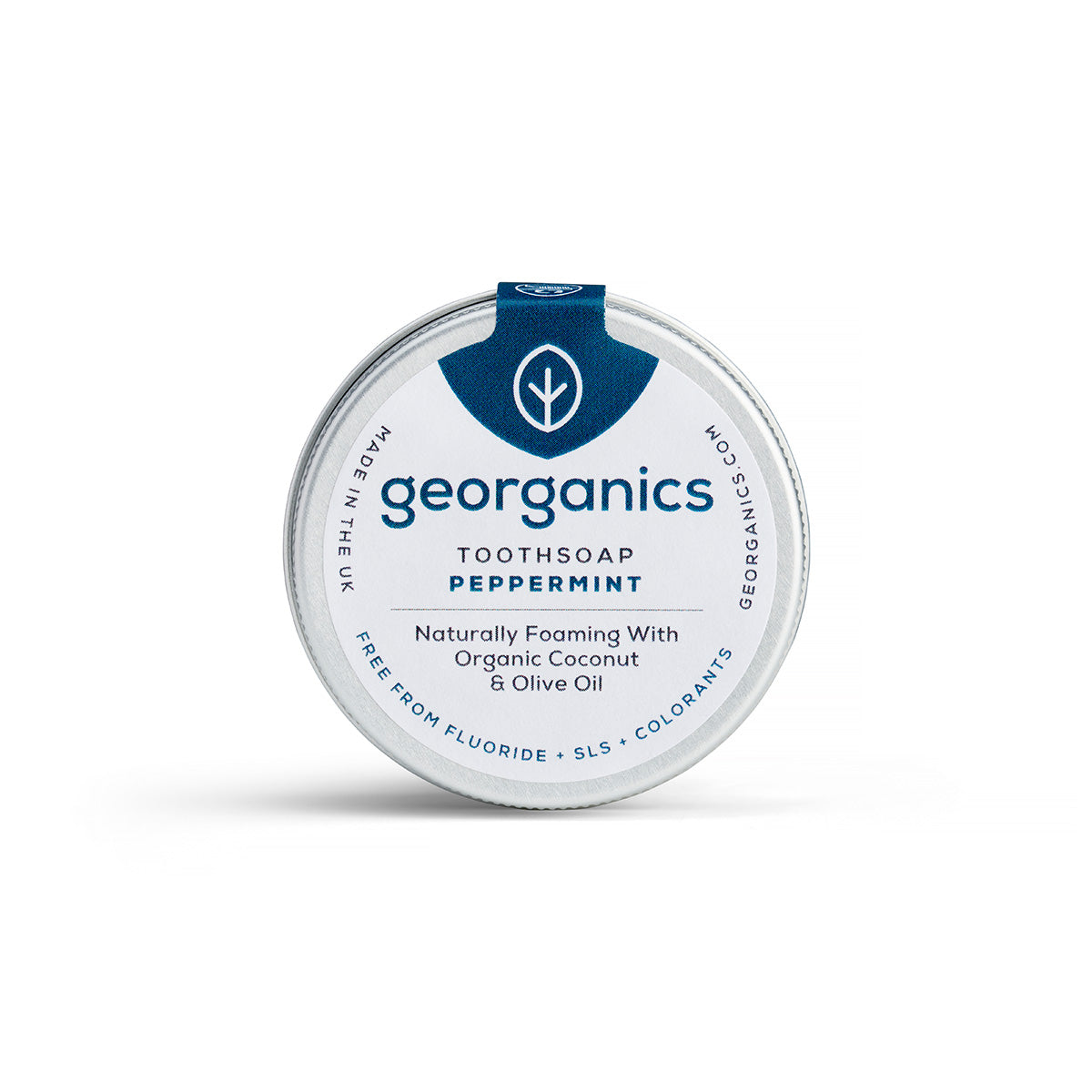 Dentífrico sólido natural sin flúor sabor menta Georganics 30 ml