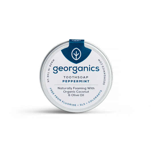 Dentífrico sólido natural sin flúor sabor menta Georganics 30 ml