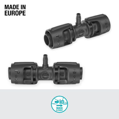 Junta T 13 mm (1/2") - 4.6 mm (3/16") x5 Microdripsystem Gardena