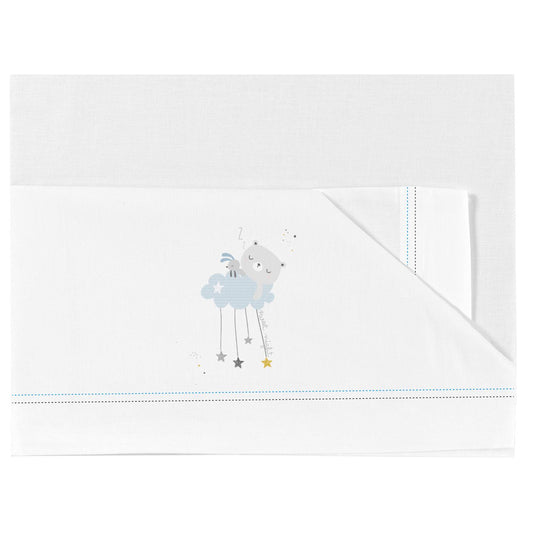 SET 3 PIEZAS SABANAS 100% ALGODÓN MINICUNA 001 D.SUEÑOS 600 13 B/AZUL