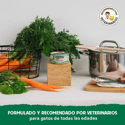 Pack Lata de Pescado y Pavo BARF para gatos 6x120 g Wild Balance