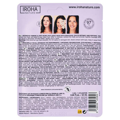 Mascarilla Facial Tisú Reafirmante & AntiAge Bakuchiol Iroha Nature 23 m