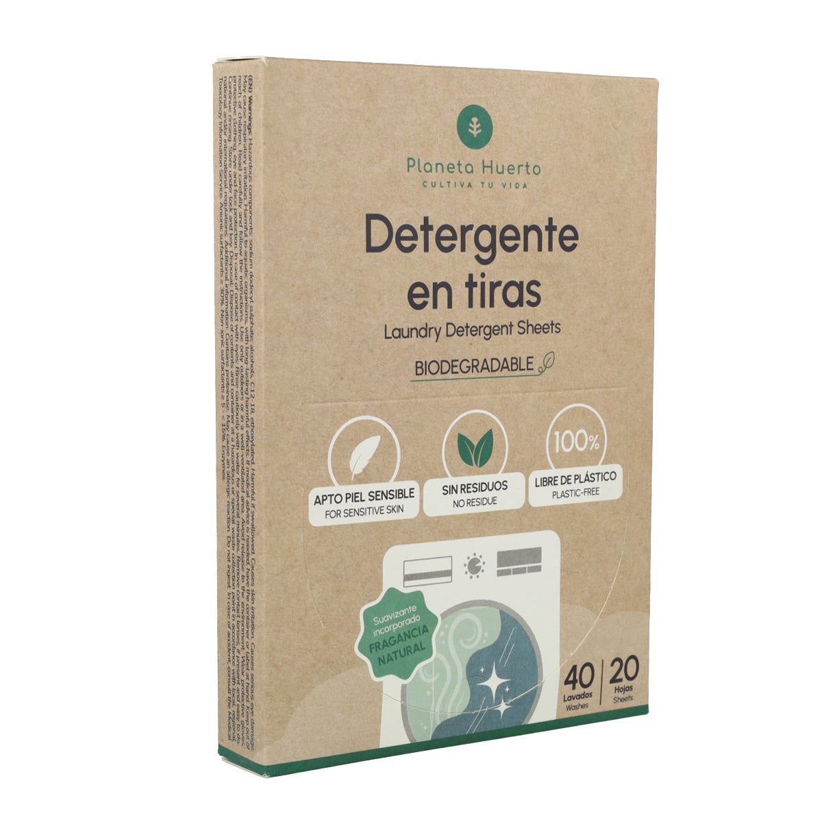 Eco-Tiras detergente y suavizante Planeta Huerto 40 lavados