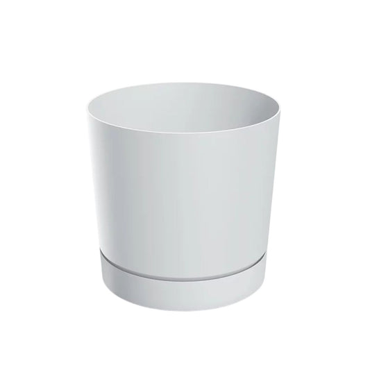 Maceta Pure plato integrado blanco  D 15 x 15