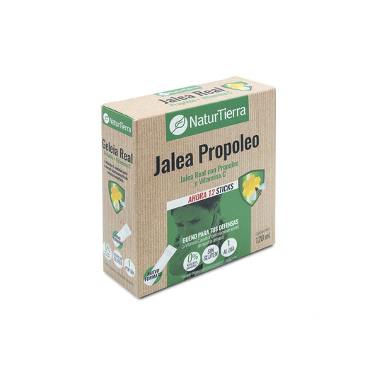 Jalea real con propóleo + vitamina C, 12 sticks. NaturTierra